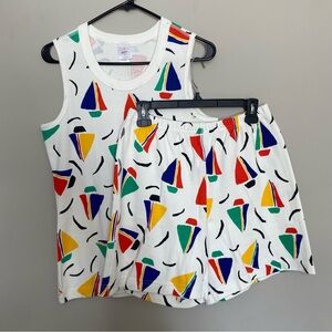 SOLD Hanna Andersson 40th Anniversary Tank Shorts set - Sail Boats